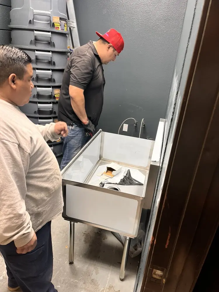 Commercial plumbing and sink installation in Manchaca